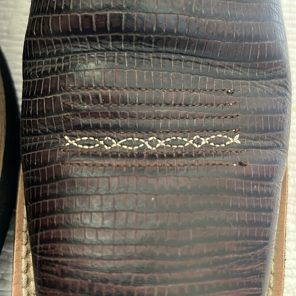 Ariat Embroidered Brown Leather Cowboy Boots - Picture 7 of 12